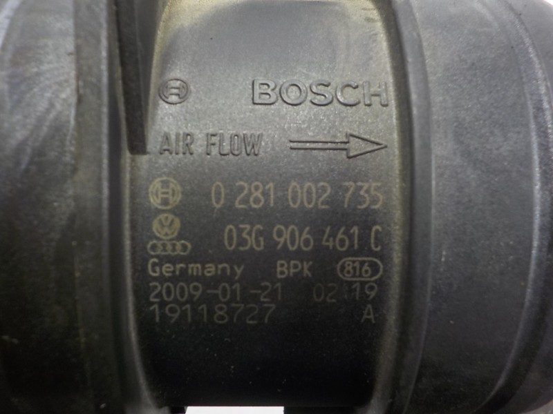 Recambio de caudalimetro para volkswagen scirocco (137) 2.0 tdi (103kw) referencia OEM IAM 03G906461C 03G906461C 0281002735