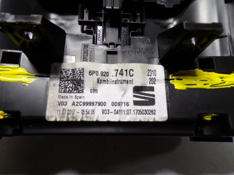 Recambio de cuadro instrumentos para seat ibiza (6p1) 1.4 tdi referencia OEM IAM 6P0920741C 6P0920741C A2C99997900