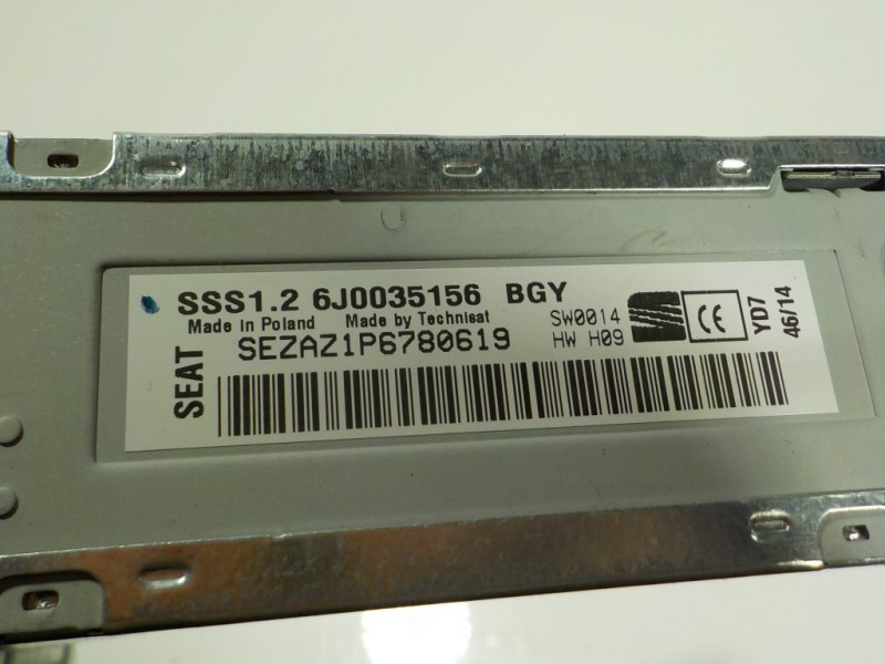 Recambio de sistema audio / radio cd para seat ibiza (6j5) 1.2 tsi referencia OEM IAM 6J0035156BGY 6J0035156 