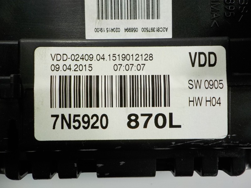 Recambio de cuadro instrumentos para seat alhambra (710) reference referencia OEM IAM 7N5920870L 7N5920870L A2C81397500