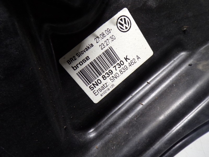 Recambio de elevalunas trasero derecho para volkswagen tiguan (5n1) 2.0 tdi referencia OEM IAM 5N0839462A 5N0839730K 