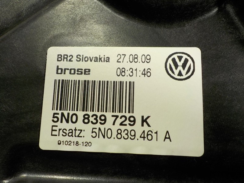 Recambio de elevalunas trasero izquierdo para volkswagen tiguan (5n1) 2.0 tdi referencia OEM IAM 5N0839461A 5N0839729K 