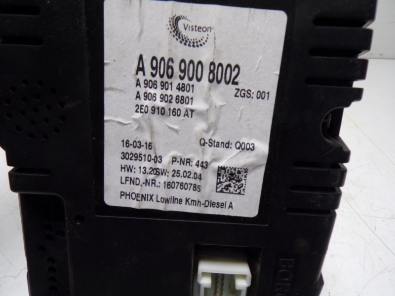 Recambio de cuadro instrumentos para volkswagen crafter caja cerrada 2.0 tdi referencia OEM IAM 2E0920846F A9069008002 