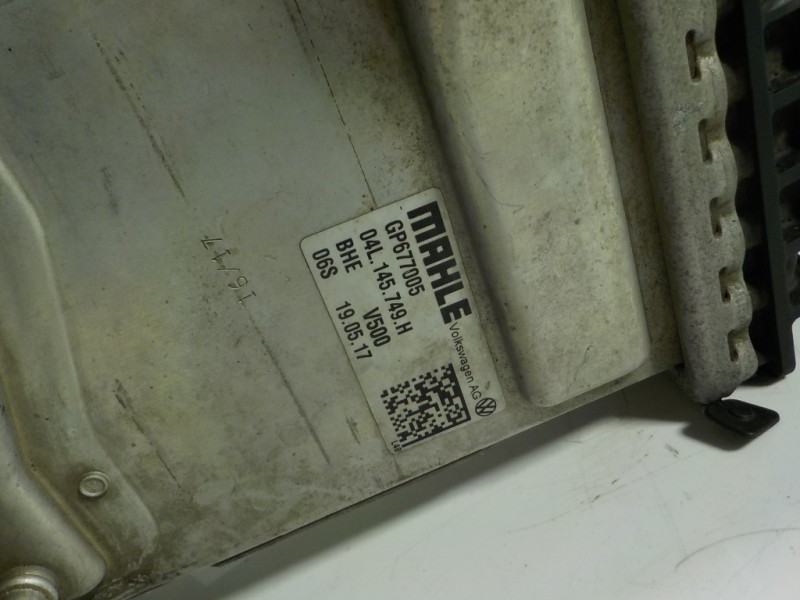 Recambio de intercooler para volkswagen crafter kasten (sy) 2.0 tdi referencia OEM IAM 04L145749L 04L145749H GP677005