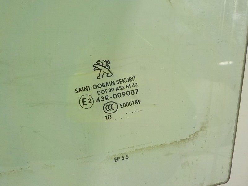 Recambio de cristal puerta delantero izquierdo para peugeot 2008 (--.2013) 1.6 blue-hdi fap referencia OEM IAM 9873360780  