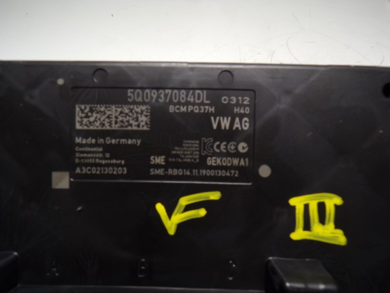 Recambio de modulo electronico para audi a1 sportback (gba) 1.0 tfsi referencia OEM IAM 5Q0937084DL 5Q0937084DL 