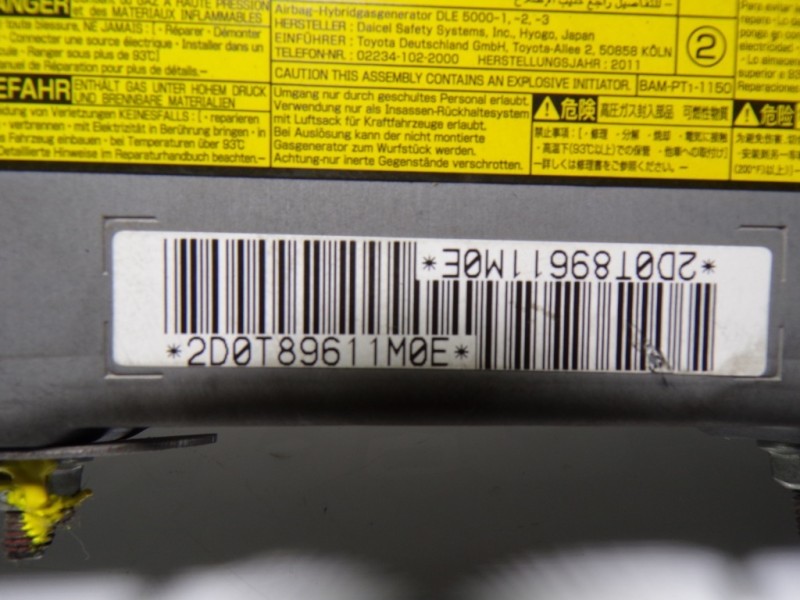 Recambio de airbag lateral delantero derecho para lexus ct 1.8 16v cat (híbrido) referencia OEM IAM 7399076010C0 2D0T89611M0E 