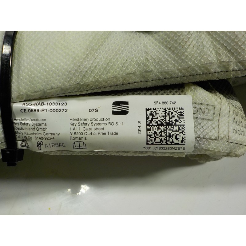 Recambio de airbag cortina delantero derecho para seat leon (5f1) style referencia OEM IAM 5F4880742 5F4880742 