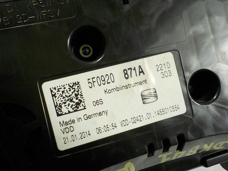 Recambio de cuadro instrumentos para seat leon (5f1) style referencia OEM IAM 5F0920871A 5F0920871A 