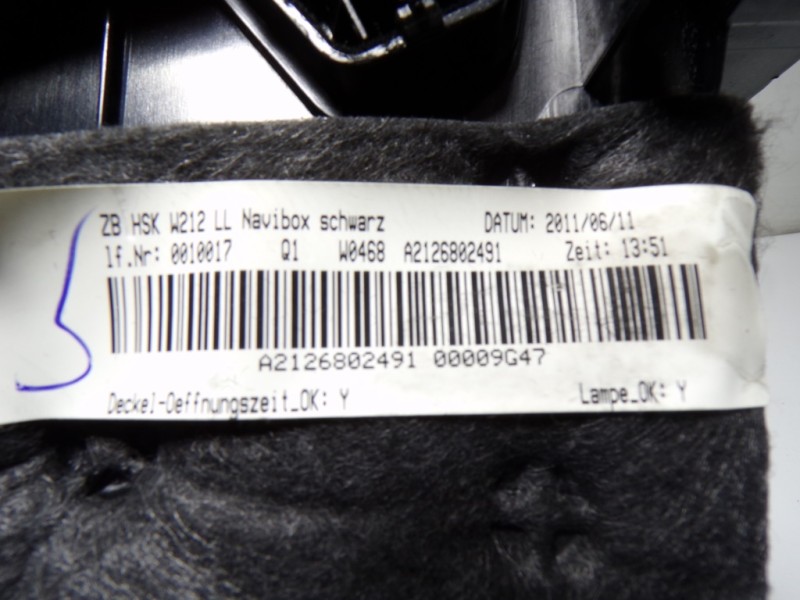 Recambio de guantera para mercedes-benz clase e (w212) lim. 2.1 cdi cat referencia OEM IAM A21268010989G47 A2126802491 