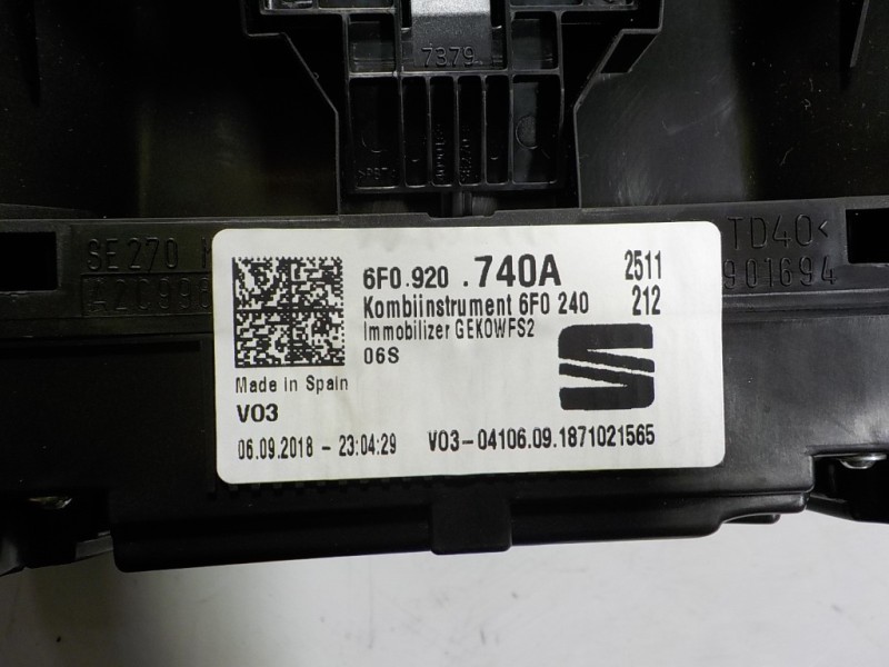 Recambio de cuadro instrumentos para seat arona 1.0 tsi referencia OEM IAM 6F0920740A 6F0920740A 