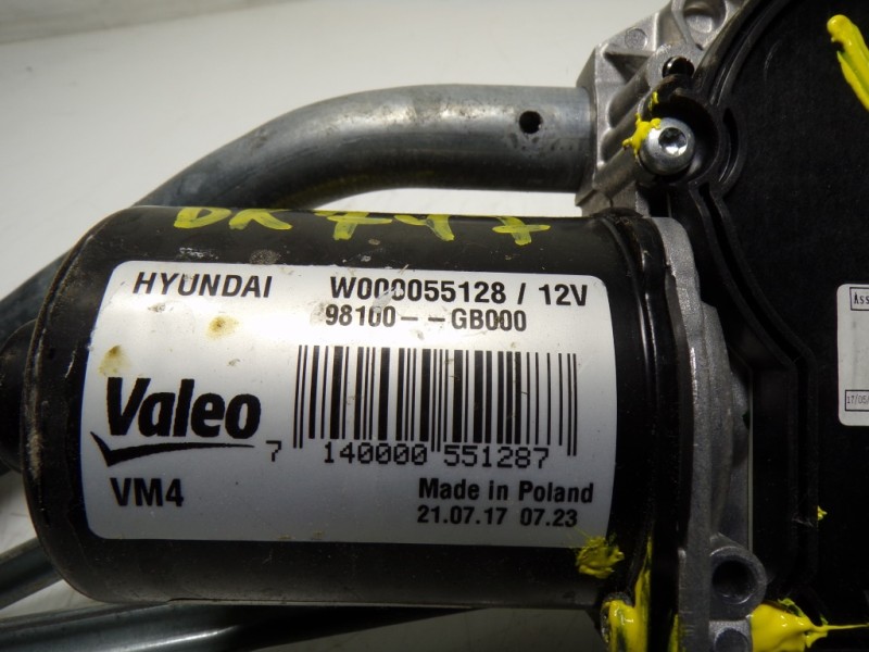 Recambio de motor limpia delantero para hyundai i20 1.2 16v cat referencia OEM IAM 98110C8000 98100GB000 