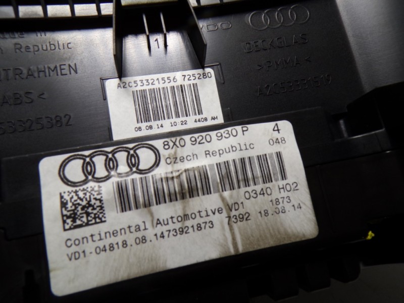 Recambio de cuadro instrumentos para audi a1 (8x) 1.6 tdi referencia OEM IAM 8X0920930P 8X0920930P 