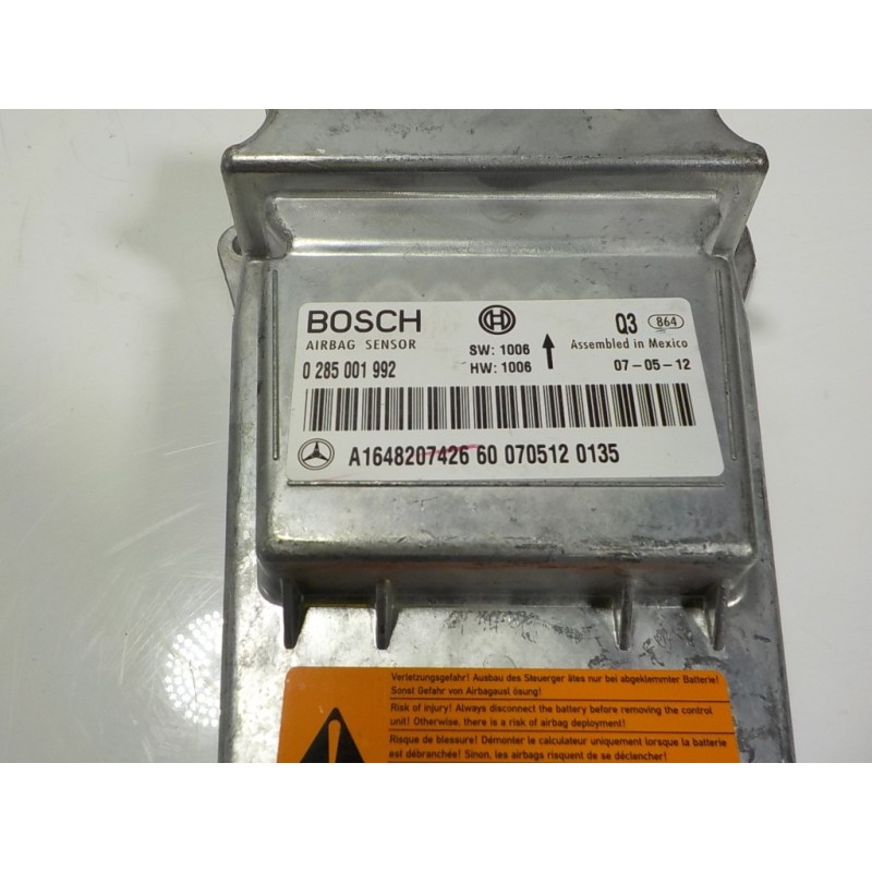 Recambio de centralita airbag para mercedes-benz clase r (w251) 3.0 cdi cat referencia OEM IAM A1648205785 A1648207426 