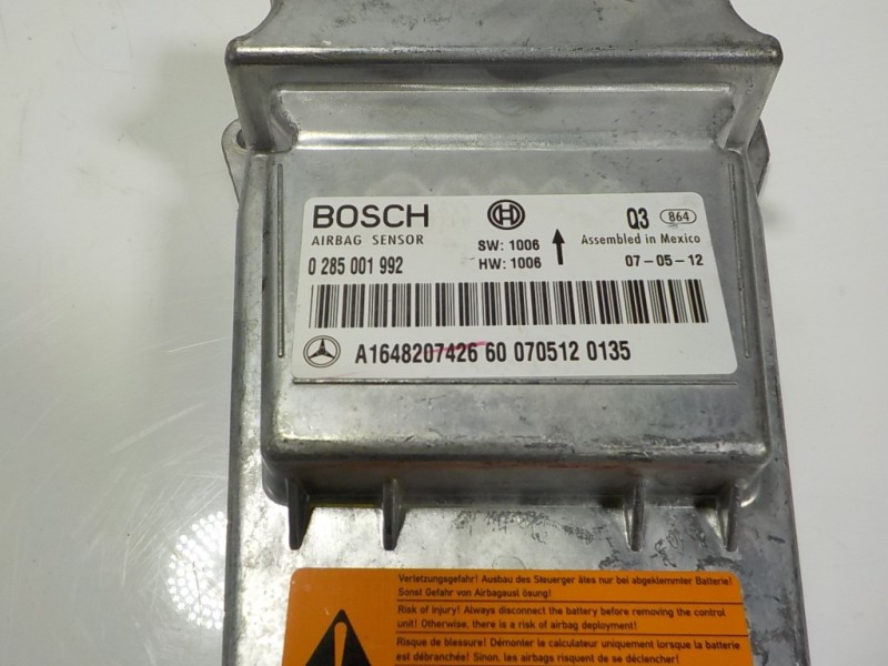 Recambio de centralita airbag para mercedes-benz clase r (w251) 3.0 cdi cat referencia OEM IAM A1648205785 A1648207426 
