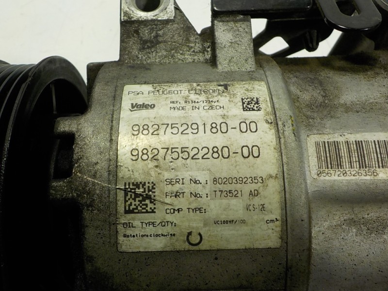 Recambio de compresor aire acondicionado para citroën c4 picasso rip curl referencia OEM IAM 9827529180 982752918000 