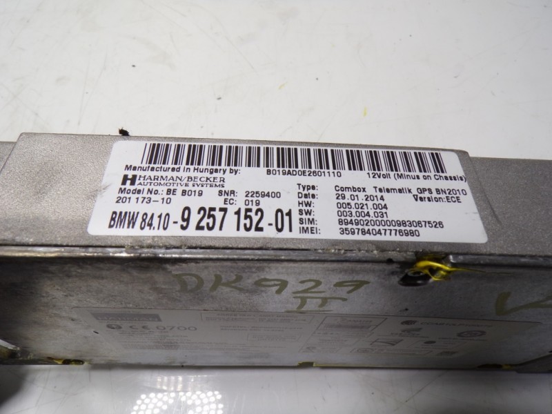 Recambio de modulo electronico para bmw serie 4 cabrio (f33) 2.0 turbodiesel referencia OEM IAM 84109257152 925715201 