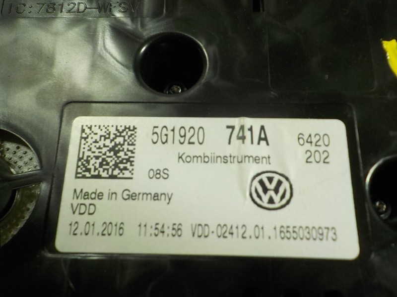 Recambio de cuadro instrumentos para volkswagen golf vii variant 2.0 tdi referencia OEM IAM 5G1920741A 5G1920741A 