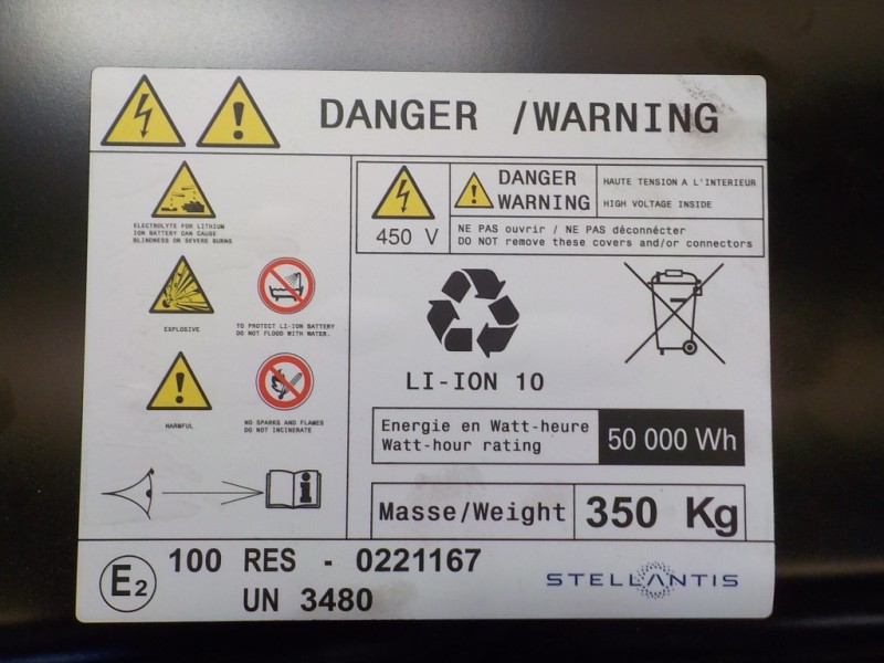 Recambio de bateria para opel corsa f electric referencia OEM IAM  9858085480 