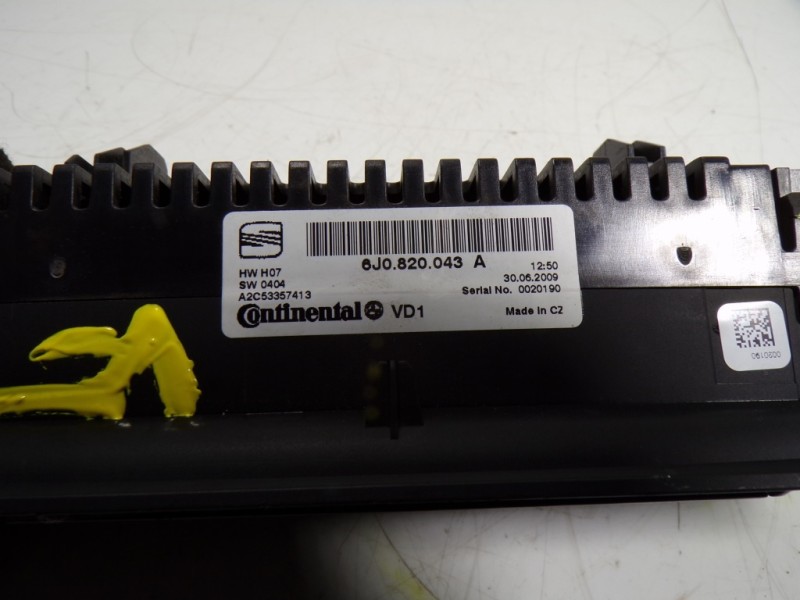 Recambio de mando climatizador para seat ibiza (6j5) 1.4 16v referencia OEM IAM 6J0820043ANEE 6J0820043A 