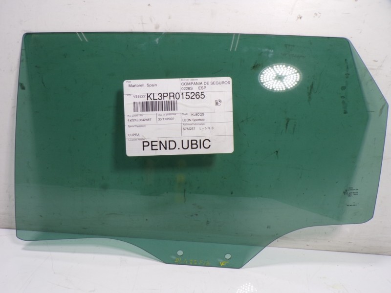 Recambio de cristal puerta trasero izquierdo para cupra leon sportstourer (kl8) vz 2.0 tsi 4drive referencia OEM IAM   