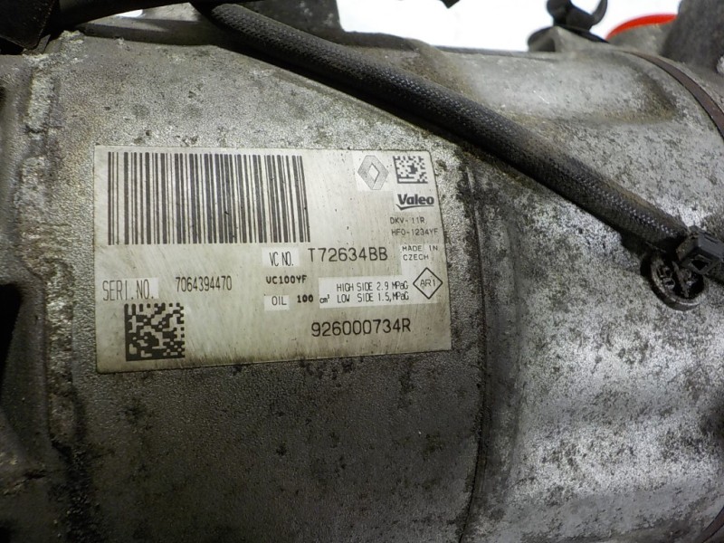 Recambio de compresor aire acondicionado para renault clio iv 0.9 tce referencia OEM IAM 926007953R 926000734R 