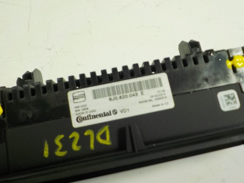 Recambio de mando climatizador para seat ibiza (6j5) 1.6 tdi referencia OEM IAM 6J0820043EAT7 6J0820043E 