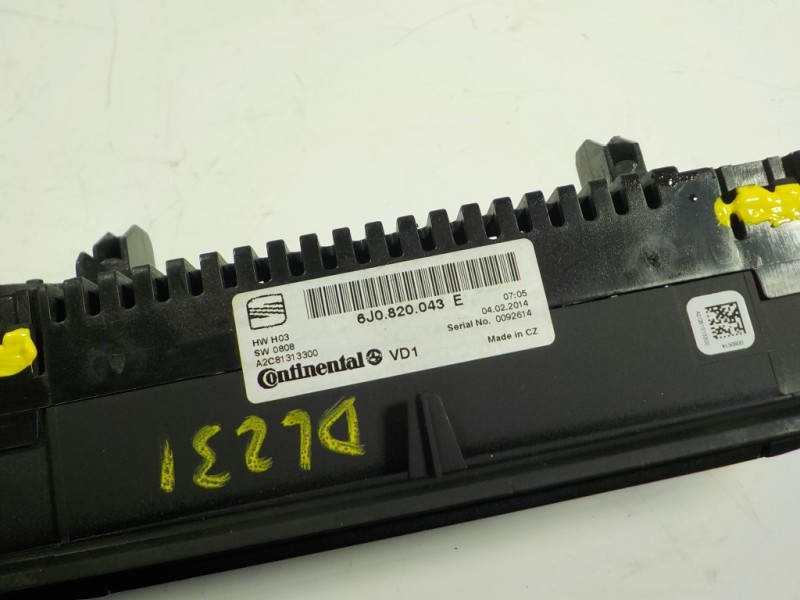 Recambio de mando climatizador para seat ibiza (6j5) 1.6 tdi referencia OEM IAM 6J0820043EAT7 6J0820043E 