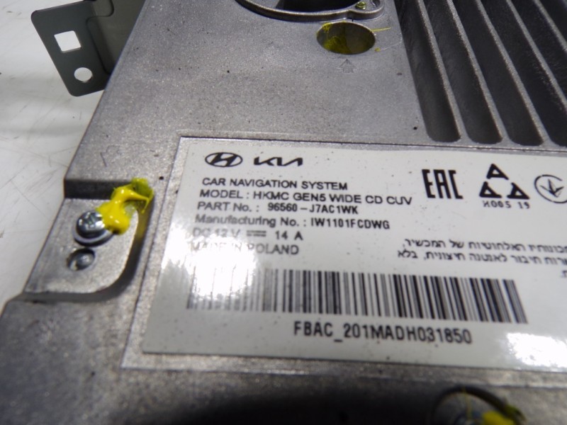Recambio de sistema navegacion gps para kia ceed 1.0 tgdi cat referencia OEM IAM  96560J7AC1WK 