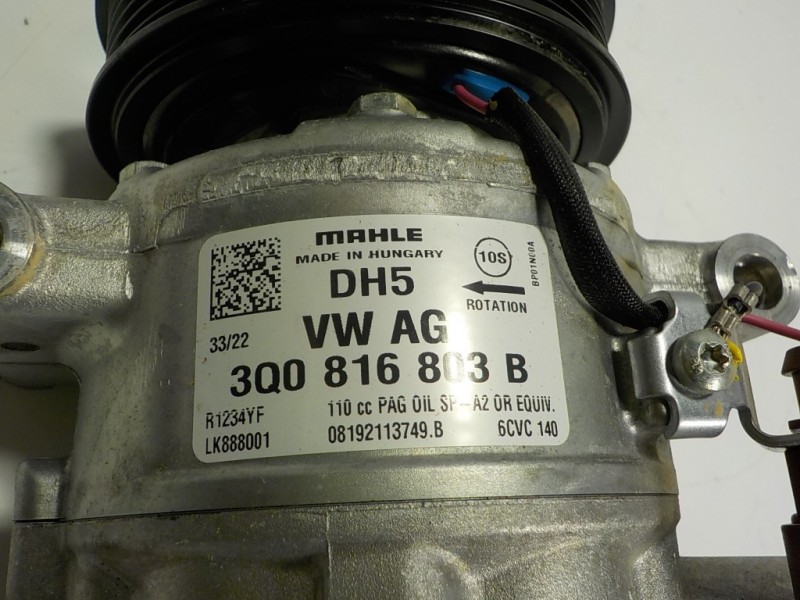 Recambio de compresor aire acondicionado para seat leon sportstourer (kl8) style referencia OEM IAM 3Q0816803B 3Q0816803B 
