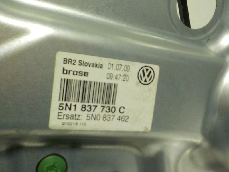 Recambio de elevalunas delantero derecho para volkswagen tiguan (5n1) 2.0 tdi referencia OEM IAM  5N1837730C 