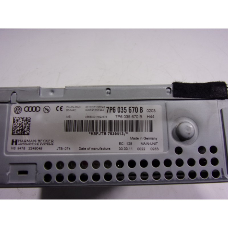 Recambio de sistema navegacion gps para volkswagen touareg (7p5) 3.0 v6 tdi dpf referencia OEM IAM 7P6035670B 7P6035670B 