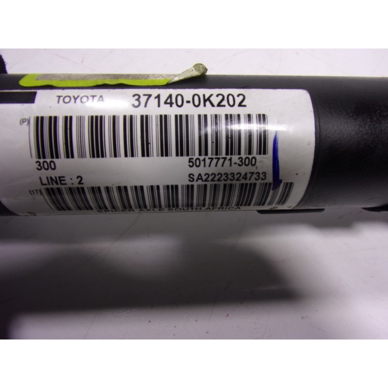 Recambio de transmision central delantera para toyota hilux (3b/3c/3d) gr sport referencia OEM IAM 371400K202 371400K202 