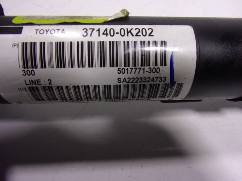 Recambio de transmision central delantera para toyota hilux (3b/3c/3d) gr sport referencia OEM IAM 371400K202 371400K202 