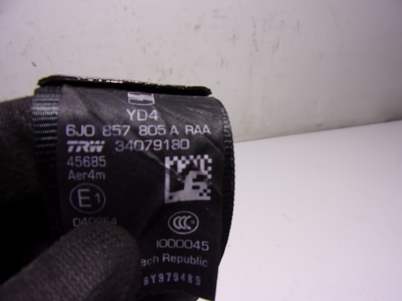 Recambio de cinturon seguridad trasero derecho para seat ibiza (6p1) 1.4 tdi referencia OEM IAM  6J0857805A 