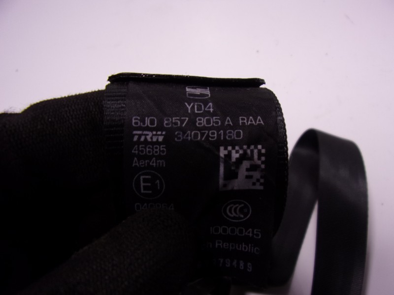Recambio de cinturon seguridad trasero derecho para seat ibiza (6p1) 1.4 tdi referencia OEM IAM  6J0857805A 