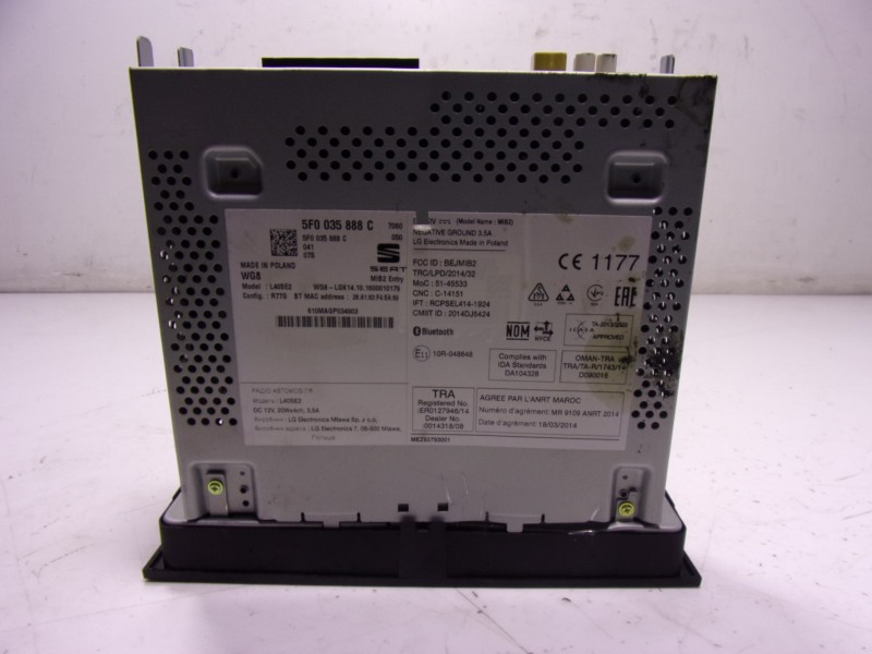 Recambio de sistema audio / radio cd para seat ibiza (6p1) 1.4 tdi referencia OEM IAM  5F0035888C 