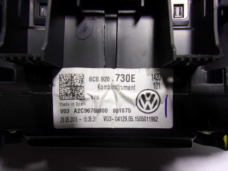Recambio de cuadro instrumentos para volkswagen polo (6c1) 1.2 tsi referencia OEM IAM 6C0920730E 6C0920730E 
