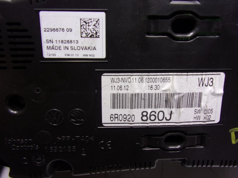 Recambio de cuadro instrumentos para volkswagen polo (6r1) 1.2 12v referencia OEM IAM 6R0920860J 6R0920860J 