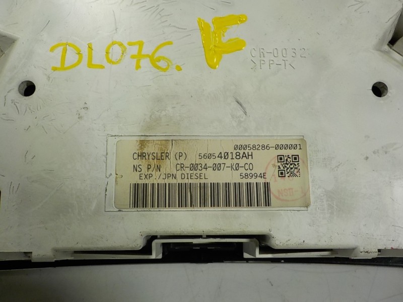 Recambio de cuadro instrumentos para jeep commander 3.0 v6 crd limited referencia OEM IAM 56054018AG 56054018AH 