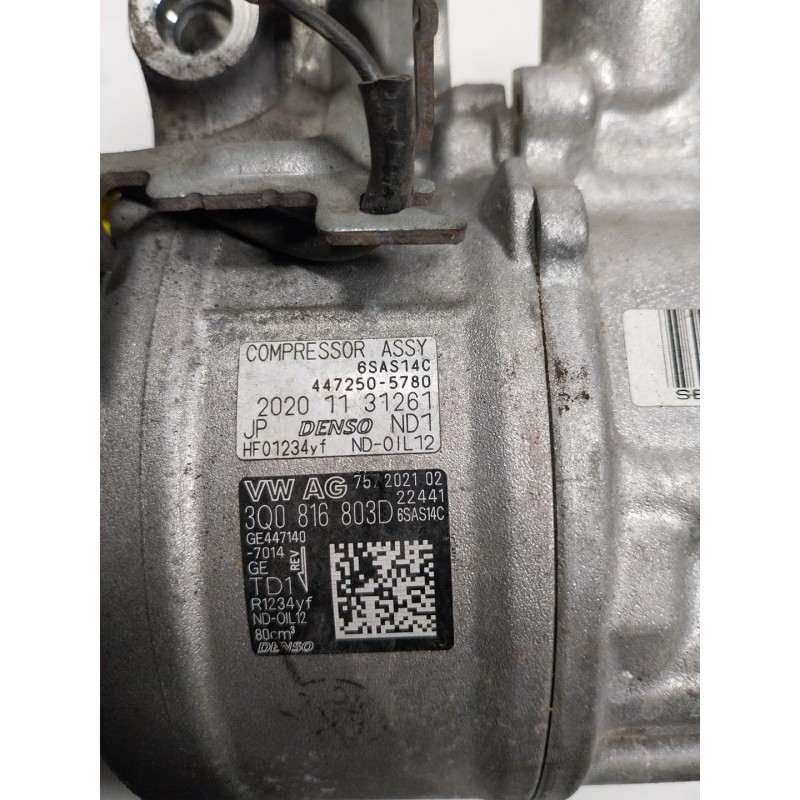 Recambio de compresor aire acondicionado para audi a3 sportback (8ya) 2.0 16v tdi referencia OEM IAM  3Q0816803D 