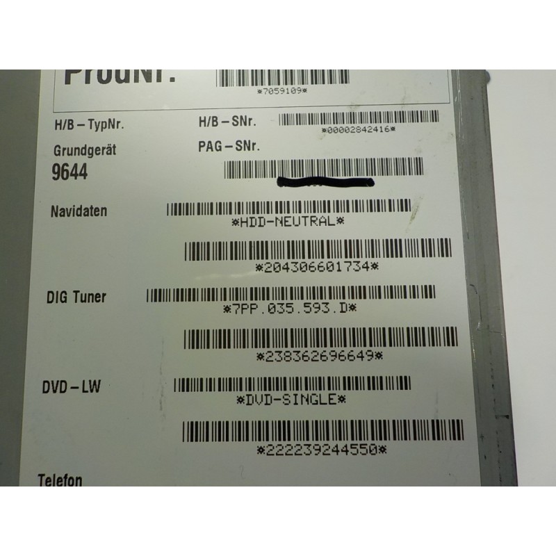 Recambio de sistema navegacion gps para porsche macan (typ ) s referencia OEM IAM 95B03596305 95B03596305 95B035963EX