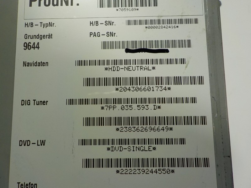 Recambio de sistema navegacion gps para porsche macan (typ ) s referencia OEM IAM 95B03596305 95B03596305 95B035963EX