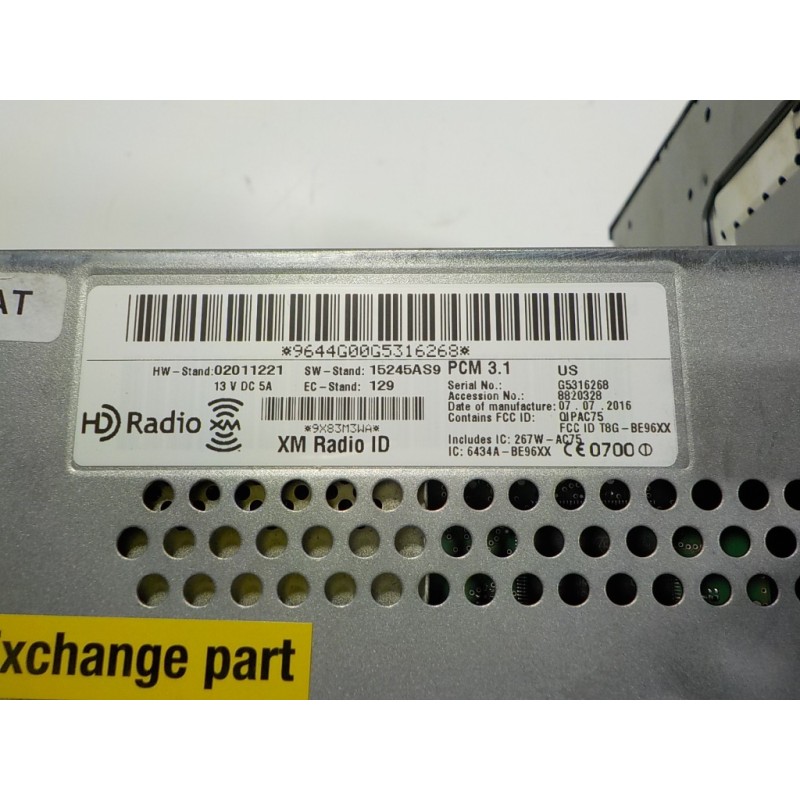 Recambio de sistema navegacion gps para porsche macan (typ ) s referencia OEM IAM 95B03596305 95B03596305 95B035963EX