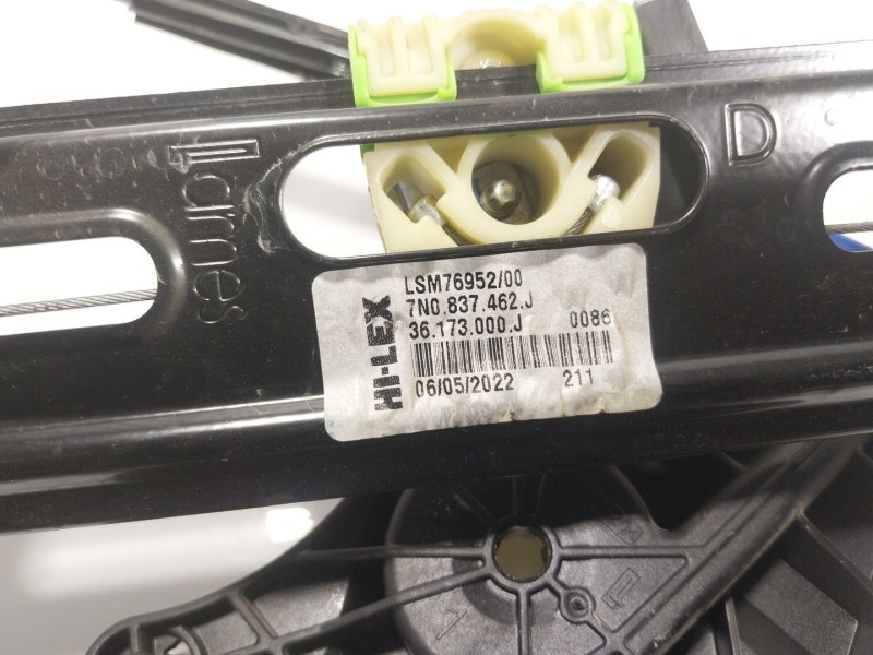 Recambio de elevalunas delantero derecho para seat alhambra (711) 1.4 16v tsi referencia OEM IAM   