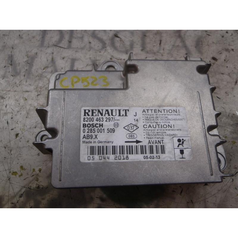 Recambio de centralita airbag para renault modus dynamique referencia OEM IAM 8200854865 8200463297 0285001509