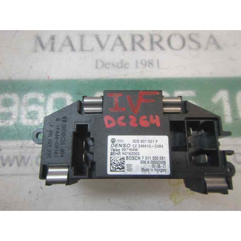 Recambio de resistencia calefaccion para volkswagen golf vi (5k1) 1.6 tdi referencia OEM IAM 3C0907521F 3C0907521F F011500081