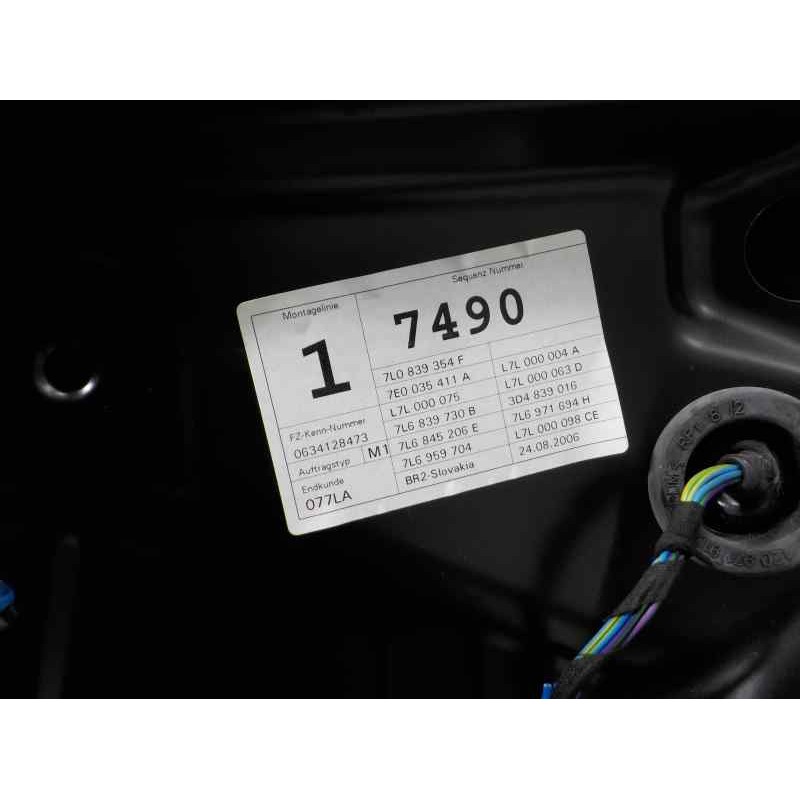 Recambio de elevalunas trasero derecho para volkswagen touareg (7l6) 3.0 v6 tdi dpf referencia OEM IAM 7L0839462D 7L0839354F 