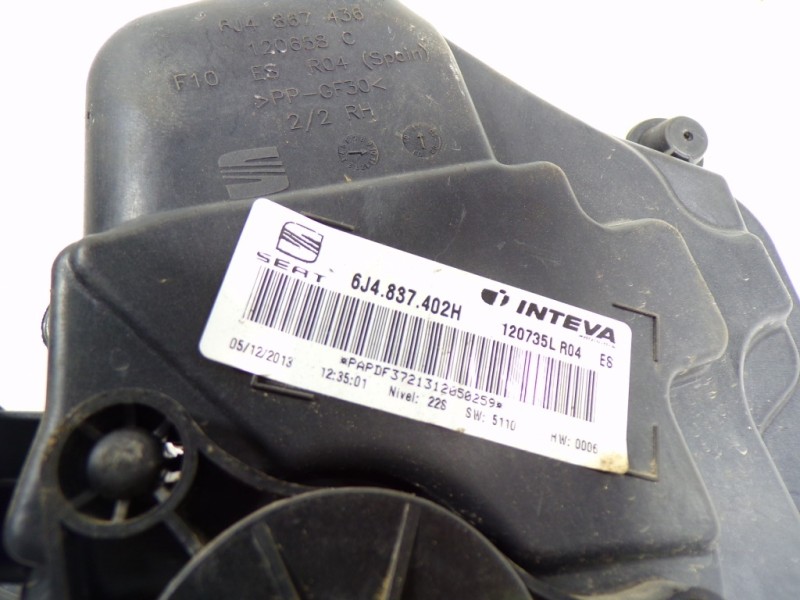 Recambio de elevalunas delantero derecho para seat ibiza (6j5) 1.6 tdi referencia OEM IAM 6J4837462 6J4837502H 