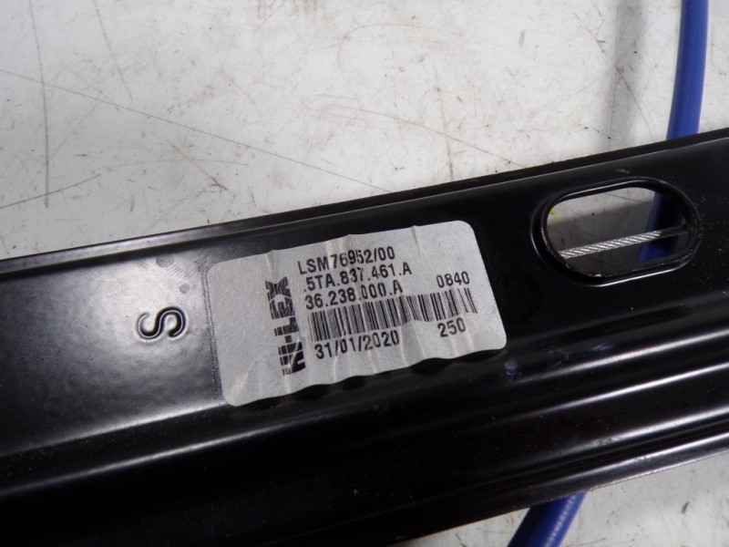 Recambio de elevalunas delantero izquierdo para volkswagen touran (5t1) advance bmt referencia OEM IAM 5TA837461A 5TA837461A 